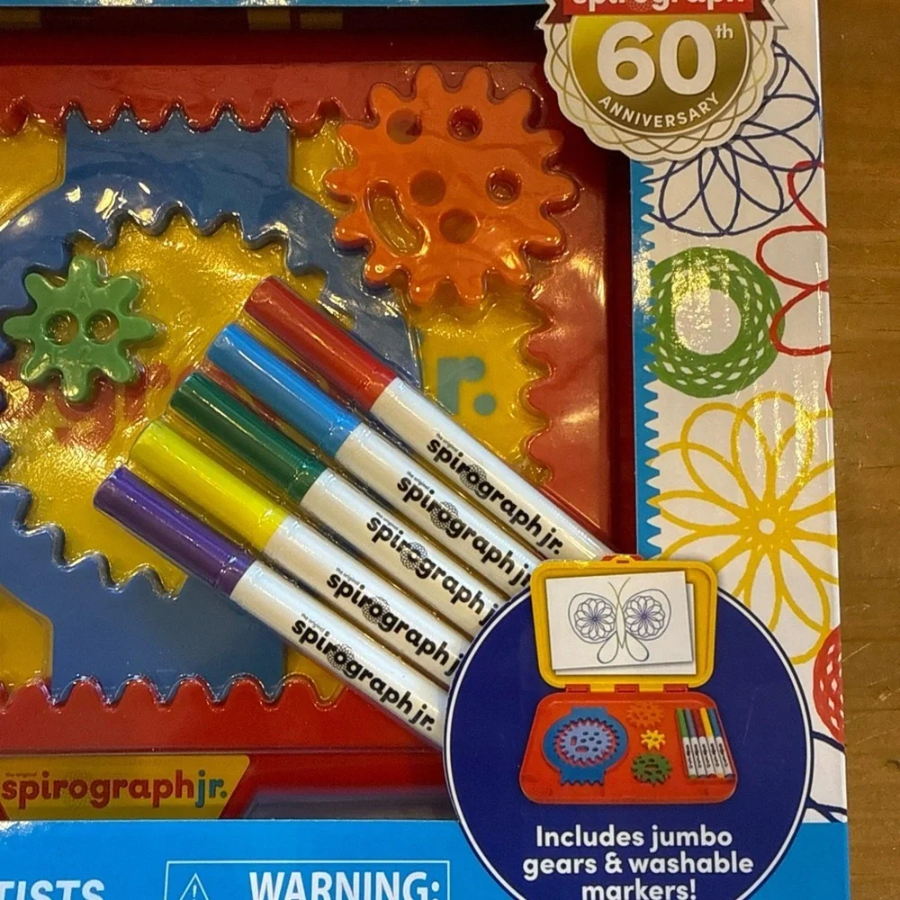 Jr. Jumbo Sized Gears Classic Retro Toy for Spiral Drawing ,Art Design Toy Kit